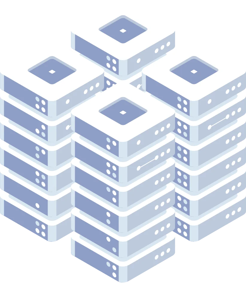 Illustration of server racks